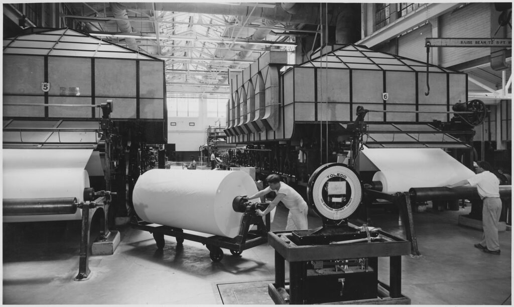 Mesin Pembuatan Kertas, sumber Wikimedia